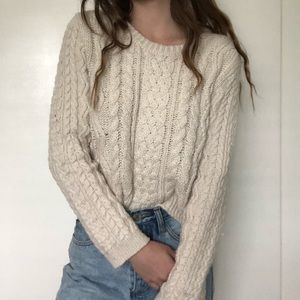Cable Knit Cropped Sweater- Chelsea 28